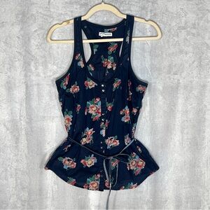 Aeropostale - Navy Floral - Racerback Tank Top - M